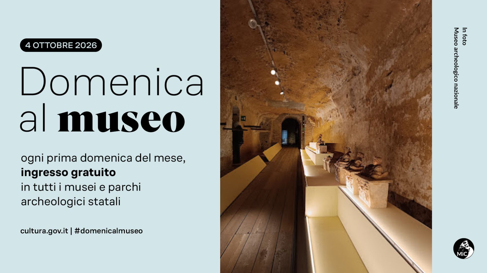 4 ottobre 2026 Domenicalmuseo: Museo Archeologico Nazionale